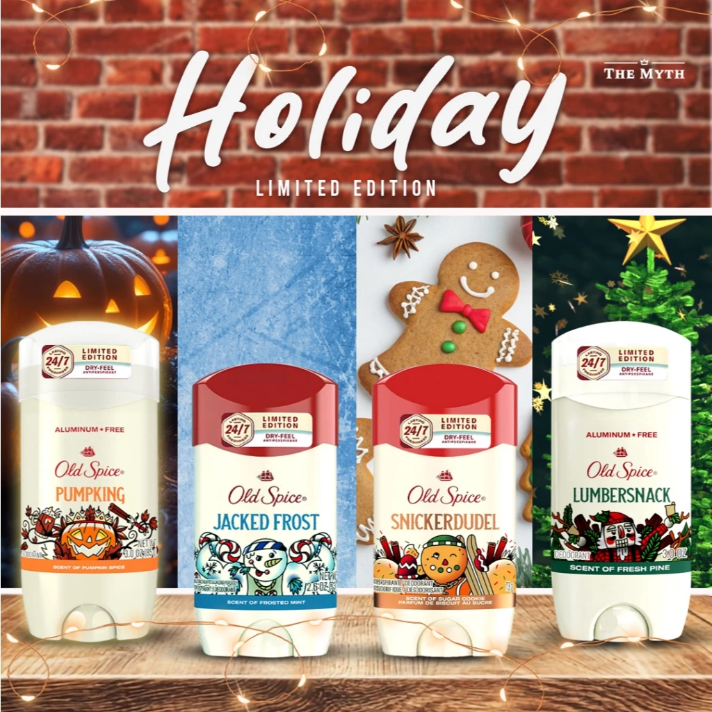 *ใส่โค้ดTHE40Nลด10%*Old Spice Holiday limited edition 2025 โรลออน รุ่นพิเศษ ต้อนรับเทศกาล มีให้เลือก 4 กลิ่น