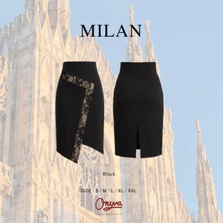 Onyva MILAN Skirt - กระโปรงผู้หญิงเอวสูง ดีไซน์ลูกไม้ ใส่สบายเก็บพุง ใ ใส่ทำงาน สาวอวบใส่ได้ XS-XXL