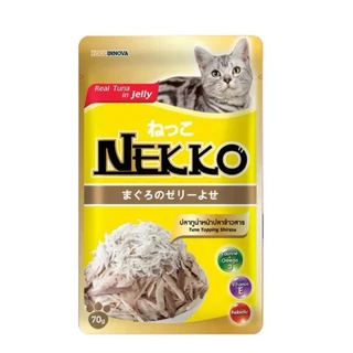 (6-12ซอง) Nekko อาหารเปียกสำหรับแมว ทุกช่วงวัย ขนาด70กรัม