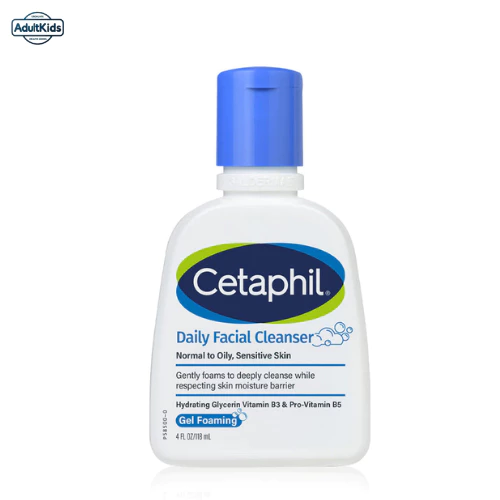 Cetaphil Daily Facial Cleanser 118ml. เจล คลีนเซอร์ทำความสะอาดผิว สำหรับผิวมันและผิวแพ้ง่าย 118มล.