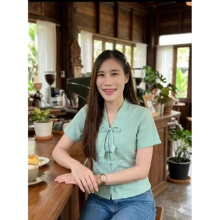 เสื้อผ้าฝ้ายคอวี รุ่นออนแก้ว