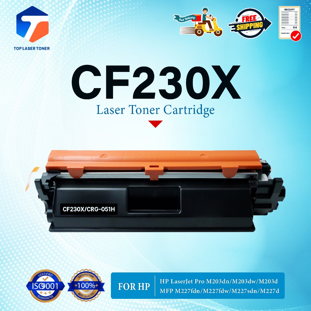 หมึกเทียบเท่า CF230X(CRG051H) 230X/CF-230X/230/30A FOR HP LaserJet M203dn/M203dw/M227d/M227sdn