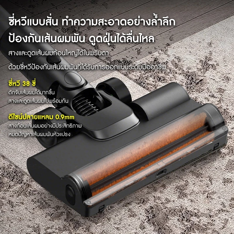 [พร้อมส่ง] Deerma เครื่องดูดฝุ่นไร้สาย T30W XT ไฟส่องฝุ่น Cordless Vacuum Cleaner เครื่องดูดฝุ่นมือถือ 27kPa พกพาสะดวก thumbnail 8