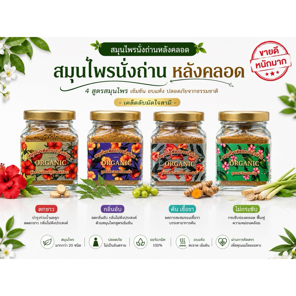 สปาช่องคลอด เฉพาะผงนั่งถ่านแบบโบราณ ถ่านผง ผงแบบโบราณ (250กรัม)