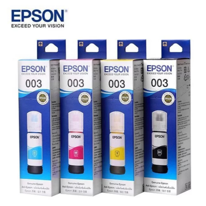 หมึก Epson 003 แท้ % Epson L3110 / L3150 / L5190 / L3210 / L3216 / L3250 / L3256 / L5290 / L5296 (สหรัฐอเมริกา) บรรจุภ
