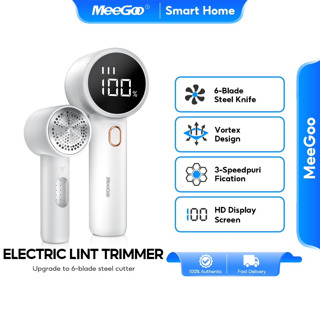 MeeGoo เครื่องตัดขุยผ้า Lint Remover จอแสดงผล LED  ที่ตัดขุยผ้า 1200mAh ชาร์จType-C ไร้สาย