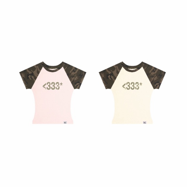 BADDIE / Camo Crop Tee (เสื้อครอป)