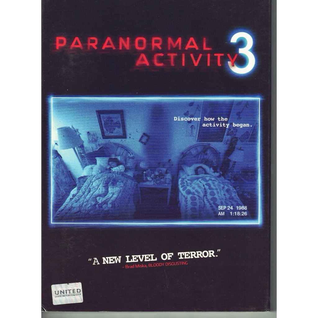 DVD Paranormal Activity 3 เรียลลิตี้ ขนหัวลุก 3 *มีพากษ์ไทย มีกล่องสวม*