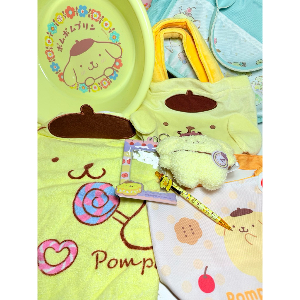 ของใช้ Pompompurin Sanrio 🇯🇵 กะละมัง ตุ๊กตา กระเป๋า พร้อมส่ง✨