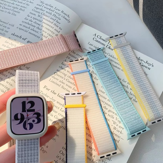 New Set สายผ้า Sport Loops ใช้ได้กับ Smart Watch 11 10 9 8 7 6 5 4 3 2 1 Se Ultra CD5G AI11 WS11mini