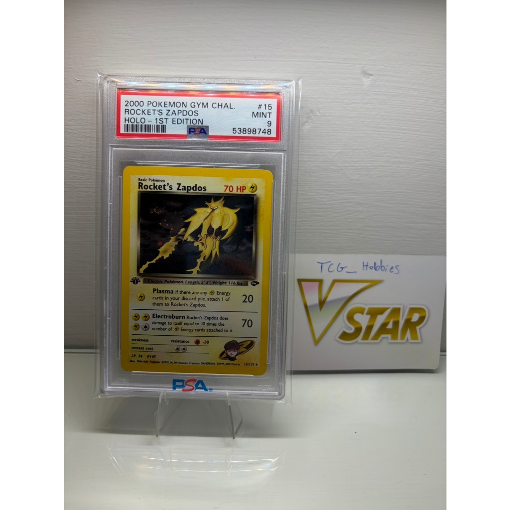 Rocket's Zapdos 1st Edition PSA 9