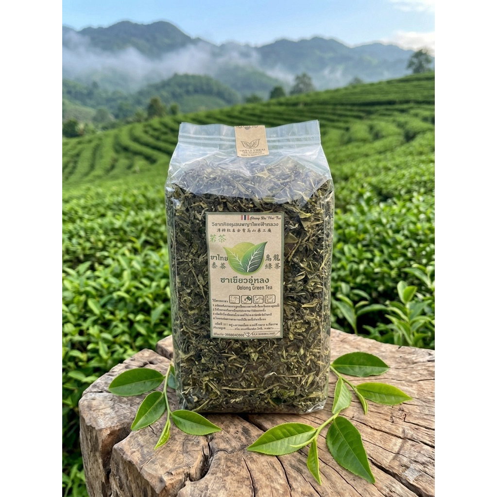 ชาเขียวอู่หลง ดั้งเดิมขนาด500กรัม 烏龍綠茶