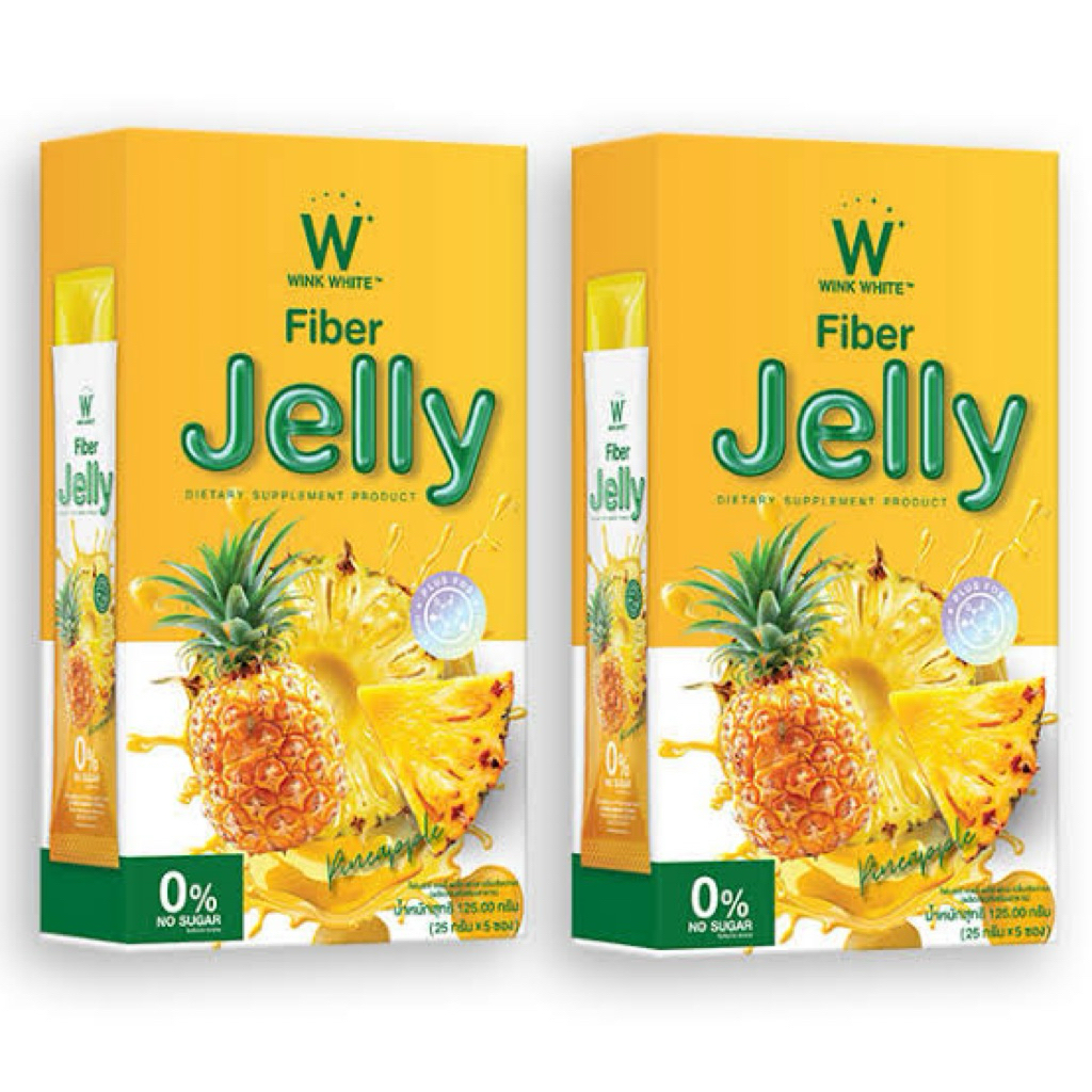 [ของแท้ 💯] Wink White Fiber Jelly ไฟเบอร์เจลลี่  1 กล่องมี 7 ซอง