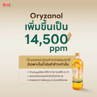 King น้ำมันรำข้าว โอรีซานอล 14,500 ppm. ( 2 ขวด)