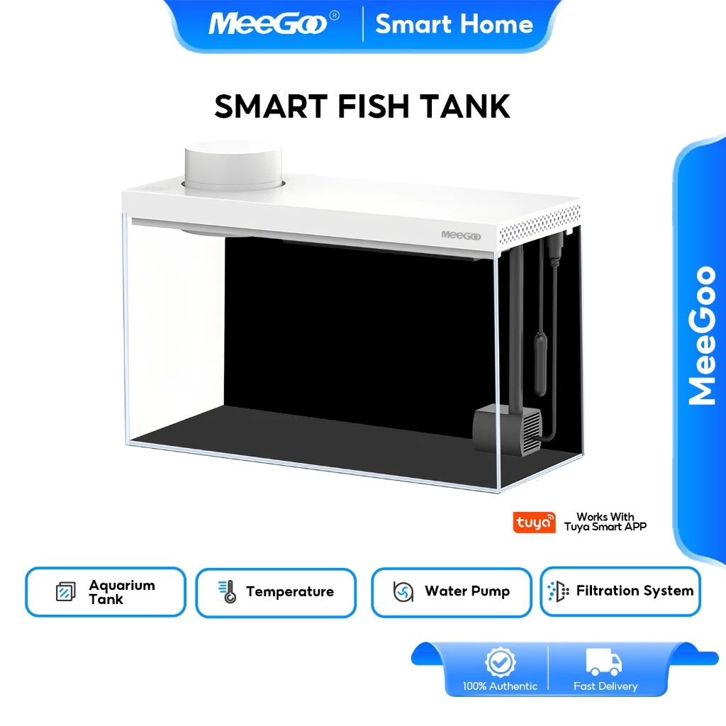 MeeGoo ตู้ปลาอัจฉริยะ 5L Smart Fish Tank ควบคุมการให้อาหารอัตโนมัติ มีระบบกรอง ปั๊มน้ำ ควบคุมAPP