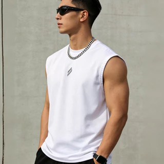เสื้อกล้ามผู้ชาย ไร้แขน ผ้าตาข่ายแห้งเร็ว ระบายอากาศดี แบบหลวม ไม่ร้อน เหมาะออกกำลังกายประจำวัน หลายสี