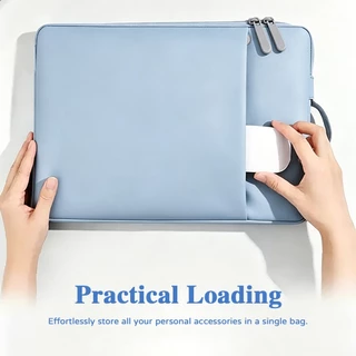 กระเป๋าโน๊ตบุ๊ค PU กันกระแทก Laptop Bag แบบถือ เรียบหรู ซองใส่แล็ปท็อป 11-15.6 นิ้ว กันรอย กันน้ำ