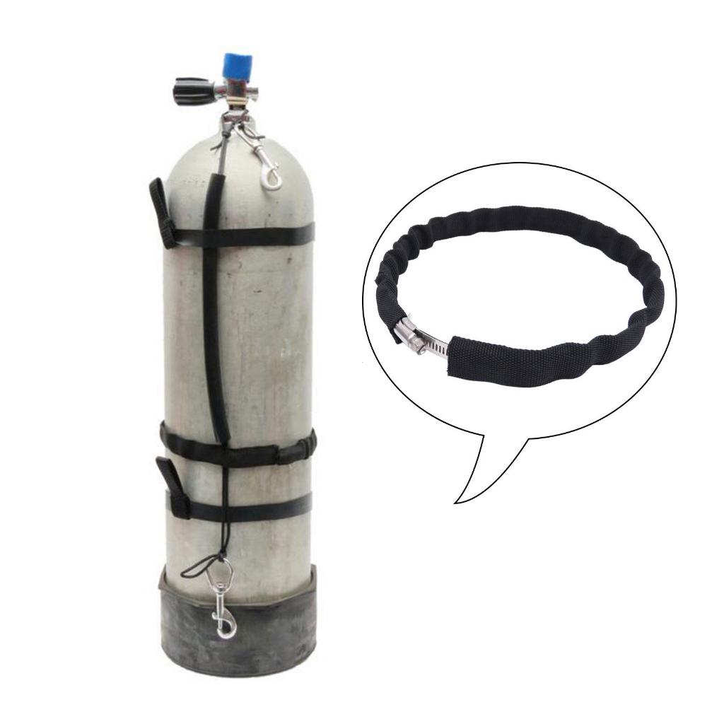 Diving Tank Hoop Band Stage Bottle Rigging Sidemounted Cylinder Hoop Adjustable Stainless Steel Durable Diving Tank Acce
