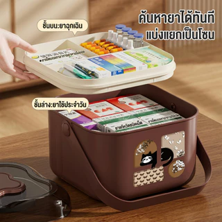 Wise กล่องเก็บยา การเก็บรักษายา สไตล์เรโทร มีหูหิ้ว พกพาสะดวก ประหยัดพื้นที่ แข็งแรงทนทาน