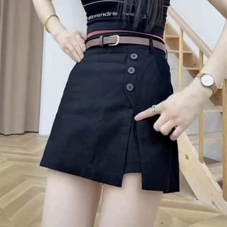 กระโปรงทรงเอ กระโปรงสั้น เอวสูง กระชับสัดส่วน ใส่สบาย ได้พรางหุ่น สำหรับผู้หญิง สไตล์เกาหลี