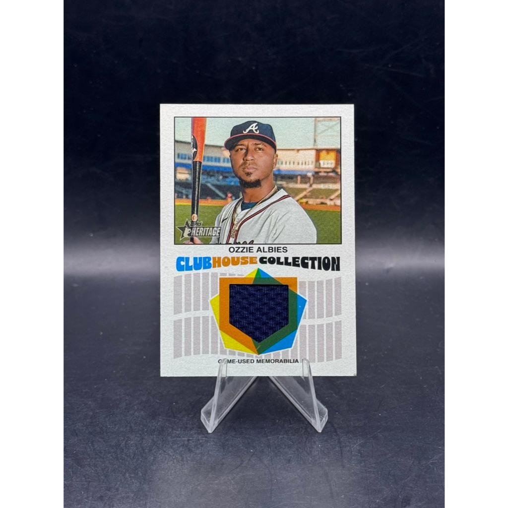 Ozzie Albies (CCR-OA) - 2026 Topps Heritage Baseball - Clubhouse Collection Relic