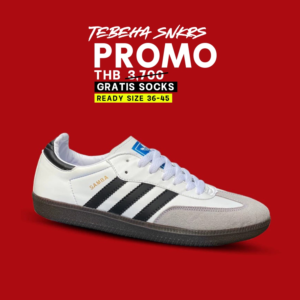 รับประกันของแท้100% SAMBA OG รองเท้าลำลองและรองเท้ากีฬาสำหรับผู้ชายและผู้หญิง สินค้าใหม่เอี่ยมพร้อมกล่อง