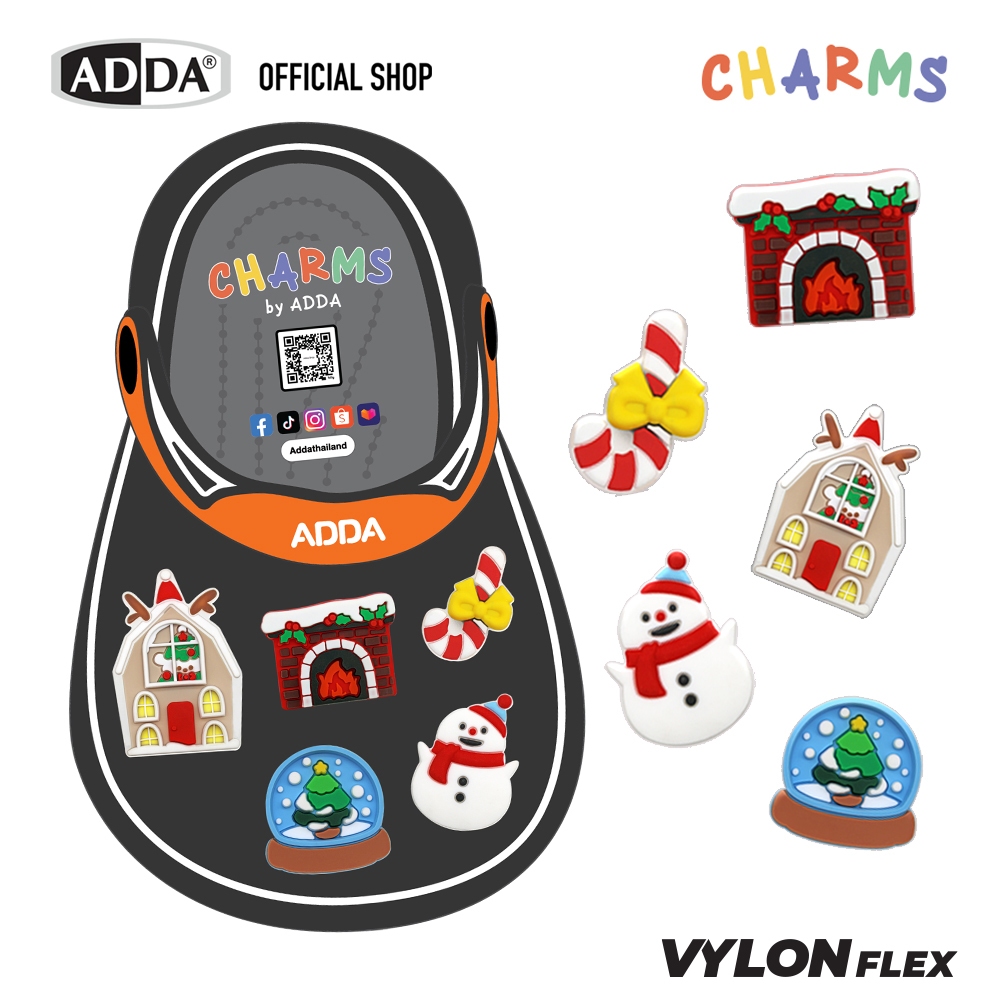 ADDA ตัวติดรองเท้า Christmas SET 5 PCS  รุ่น CM011W1