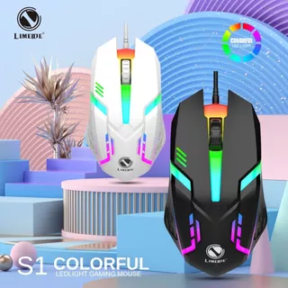 S1 เมาส์คอมพิวเตอร์ มีสาย USB มีไฟ RGB Gaming Mouse 1200 DPI เมาส์โน๊ตบุ๊ค เมาส์เล่นเกมส์ Wired Mouse ราคาถูก พกพาง่าย