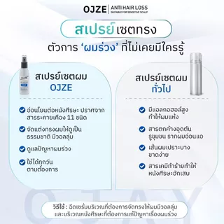OJZE Anti Hair Loss Styling Serum 60ml. เซรั่มลดผมร่วงสูตร จัดทรง