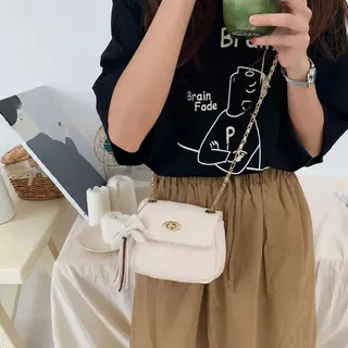 กระเป๋าโซ่ผู้หญิง ลายรูปสี่เหลี่ยมข้าวหลามตัด สไตล์เกาหลี สะพายข้างได้ กระเป๋าแฟชั่น ใช้ประจำวัน