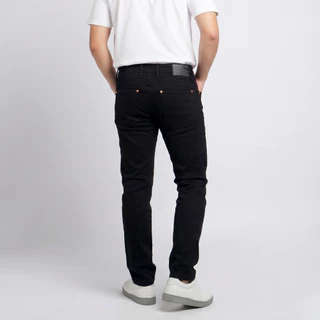 DAVIE JONES [BE FEARLESS] กางเกงยีนส์ผู้ชาย Slim Tapered Fit Jeans สีกรม ดำฟอก ดำ RE0004