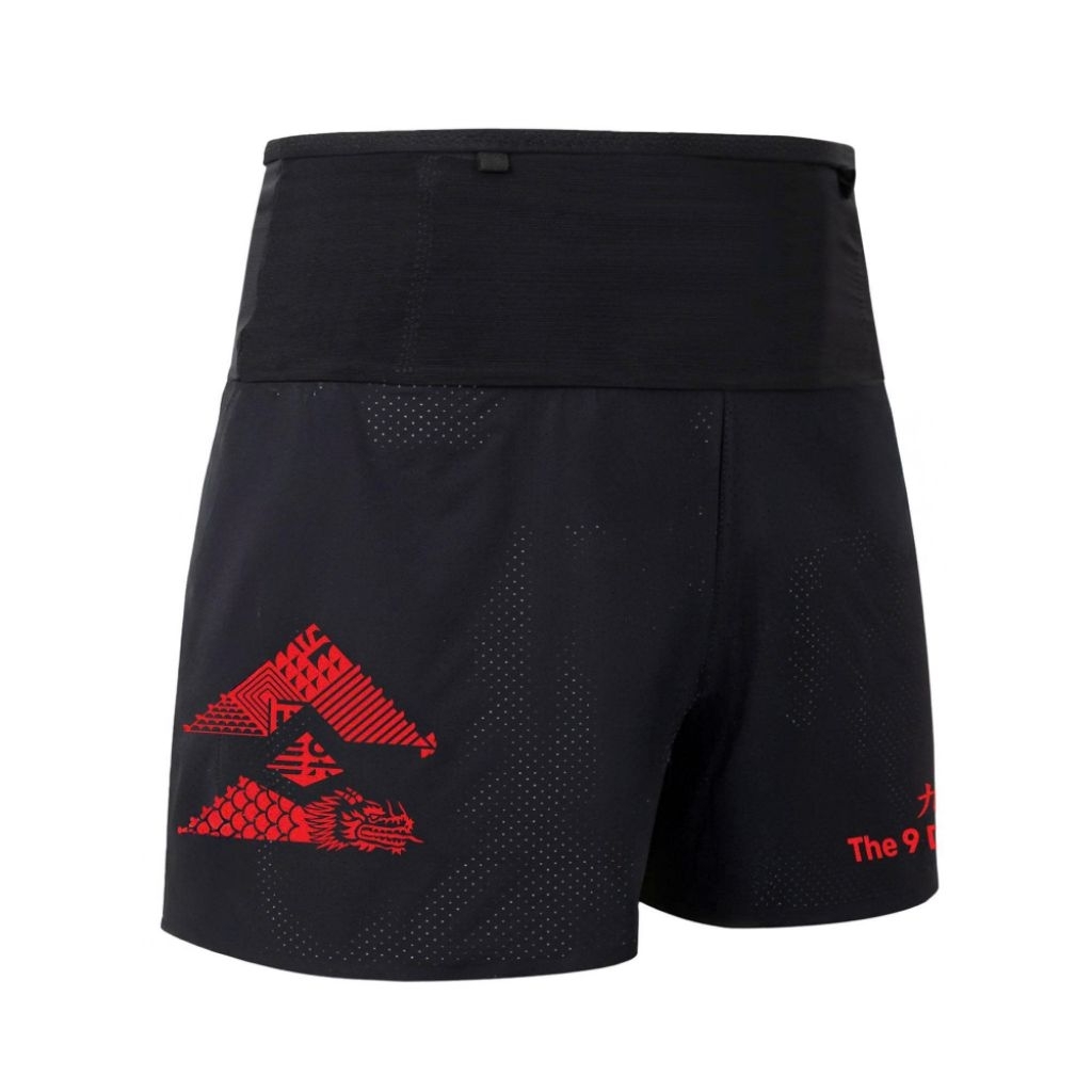 T8 x The 9 Dragons Ultra Sherpa Shorts Unisex มีสายรัดโพลด้านหลัง