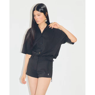 AOP Archive - High-neck Wrap Shirt (มี2สี)