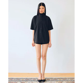 AOP Archive - High-neck Wrap Shirt (มี2สี)