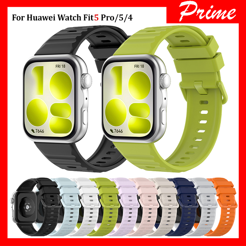 ซิลิโคนอ่อนสำหรับ Huawei Watch Fit 5/Fit 5 pro Man สายรัดข้อมือกีฬาสำหรับ Huawei Watch Fit 3/4/4 pro Bands อุปกรณ์เสริม