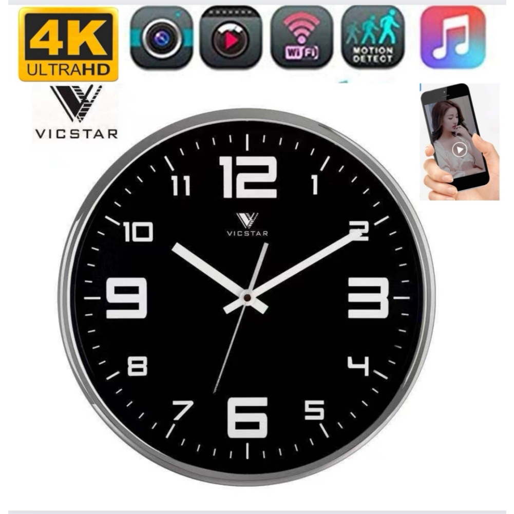 MINI camear wifi Clock cam กล้องวงจรปิด 4K กล้องจิ๋ว กล้องนาฬิกา