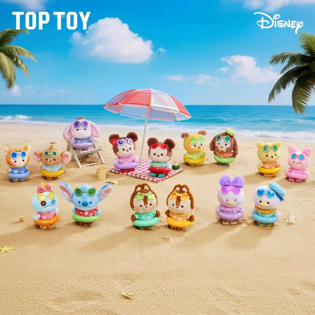 (แบบจุ่ม+พร้อมส่ง) พวงกุญแจดิสนีย์ TOP TOY Disney Summer Swim Ring