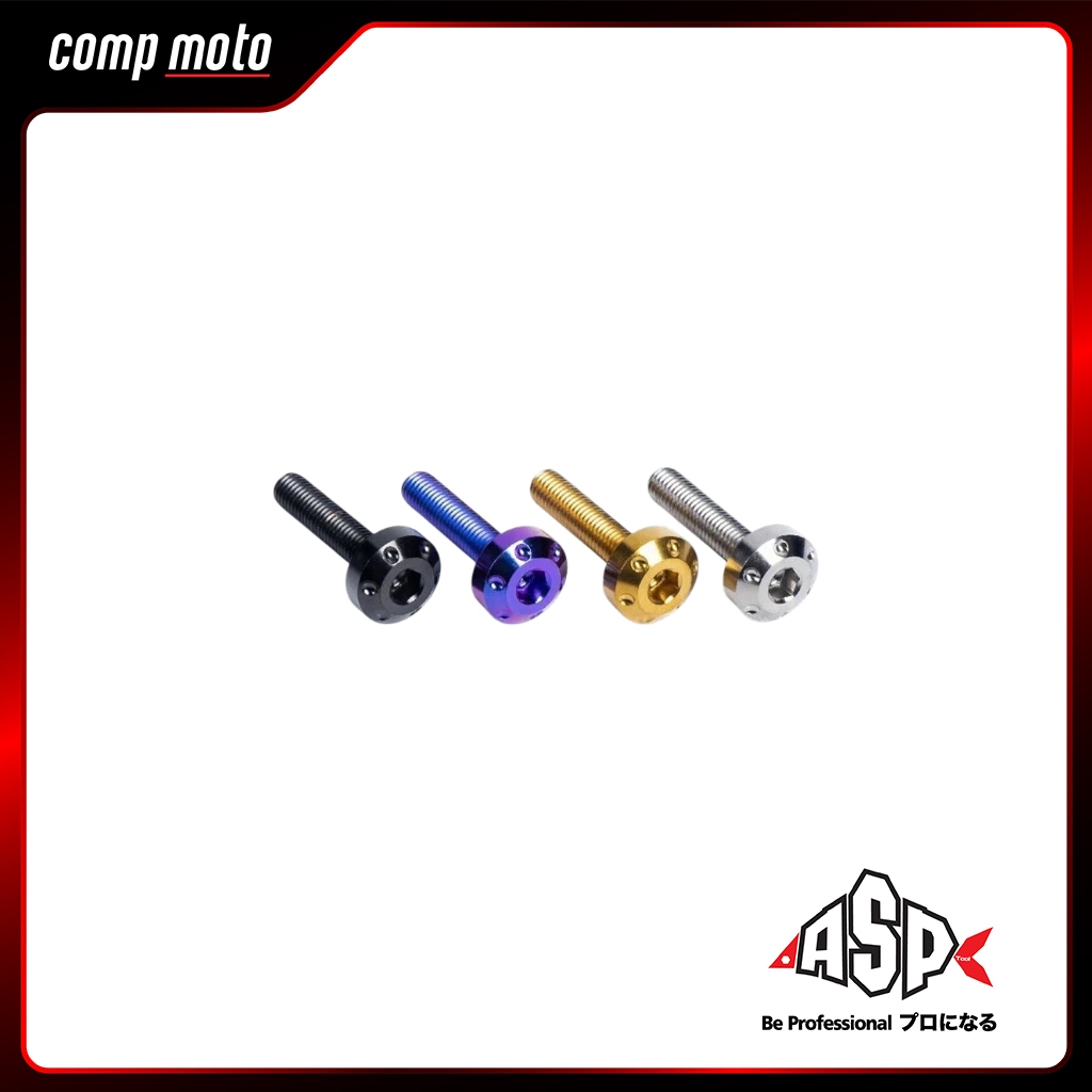 (พร้อมจัดส่ง!) น็อตไทเทเนียม Air Supply TITANIUM BOLT ขนาด M5 Farings Flat (no sholder) Allan key