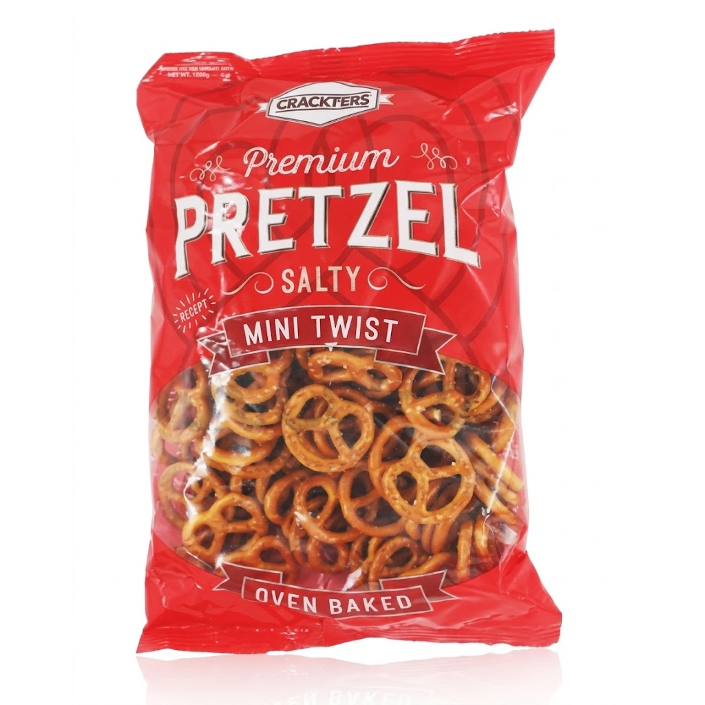 Crackfers Pretzels Salty ขนมปังเพรทเซล น้ำหนัก 150 กรัม สินค้าจากตุรกี มีตราฮาลาล E.17/09/27