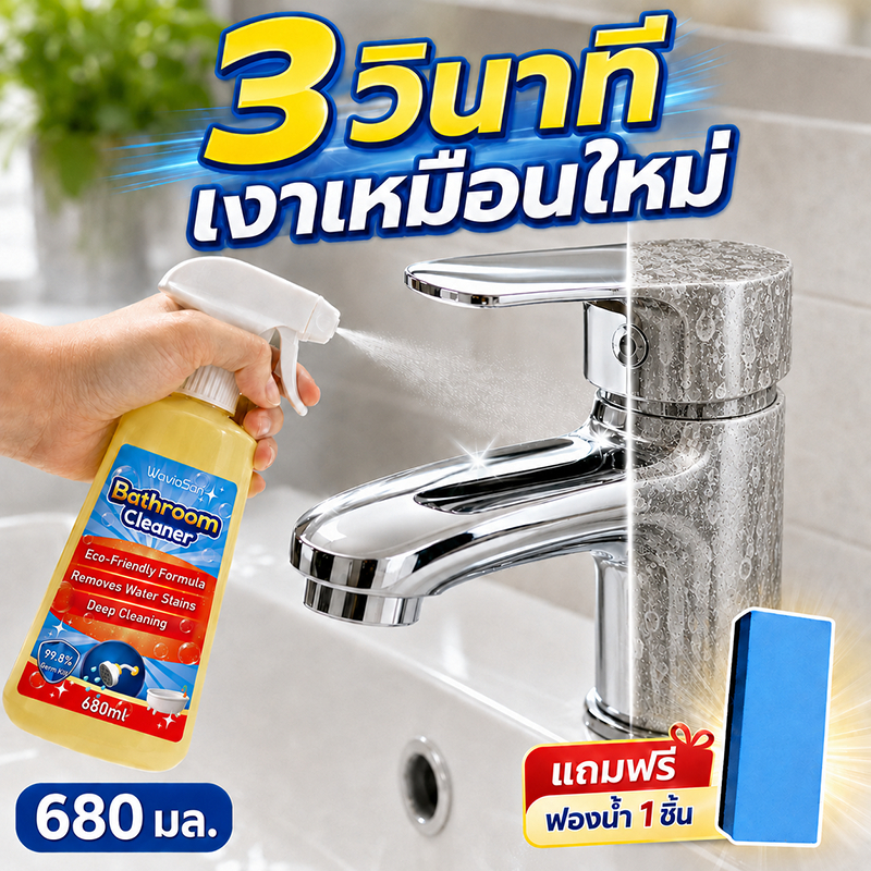 ✨ขจัดคราบฝังลึก สะอาดง่าย✨น้ำยาล้างสุขภัณฑ์  น้ำยาล้างห้องน้ำ 680ML สเปรย์ขจัดคราบ ขจัดคราบ สูตรอ่อนโยน ขจัดคราบหมดจด
