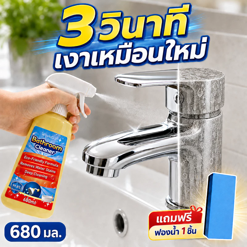 ✨ขจัดคราบฝังลึก สะอาดง่าย✨น้ำยาล้างสุขภัณฑ์ น้ำยาล้างห้องน้ำ 680ML สเปรย์ขจัดคราบ ขจัดคราบ สูตรอ่อนโยน ขจัดคราบหมดจด