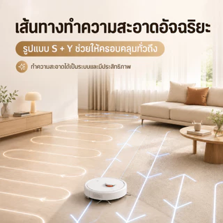 【รับประกัน 5ปี】PUMMETAL หุ่นยนต์ดูดฝุ่น ถูพื้น 3in 1 แรงดูดสูง ทำความสะอาดประสิทธิภาพสูง ครัวเรือน