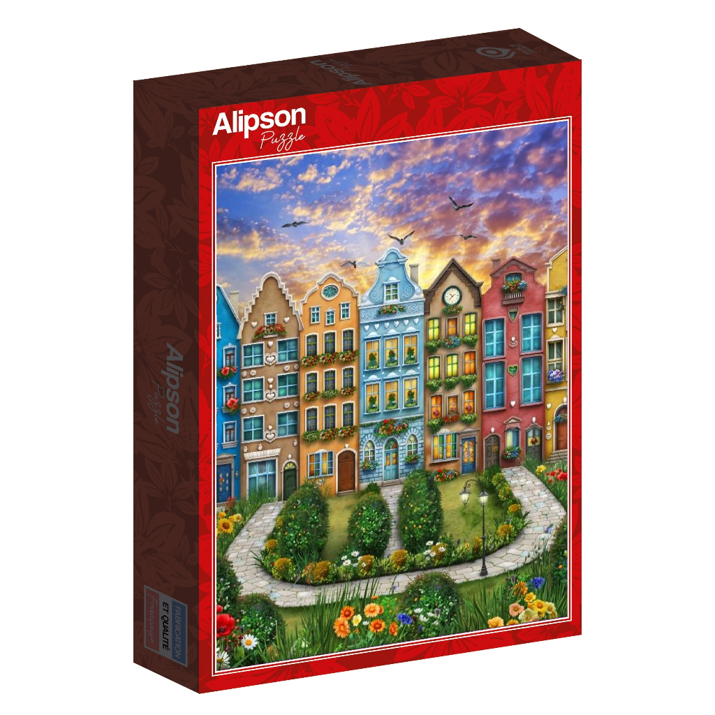 Jigsaw Puzzle Alipson Puzzle - The Rainbow Village 1000 Piece. จิ๊กซอว์ 1000 ชิ้น มีสินค้าที่ไทย พร้