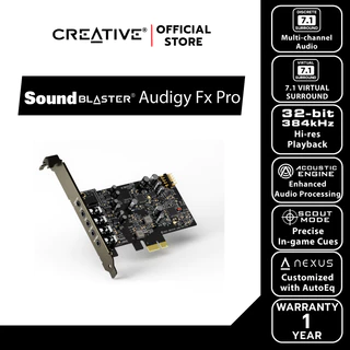 CREATIVE SOUND BLASTER INTERNAL AUDIGY FX PRO การ์ดเสียงภายใน (Internal Sound Card) แบบ PCIe สำหรับคอมพิวเตอร์เดสก์ท็อป