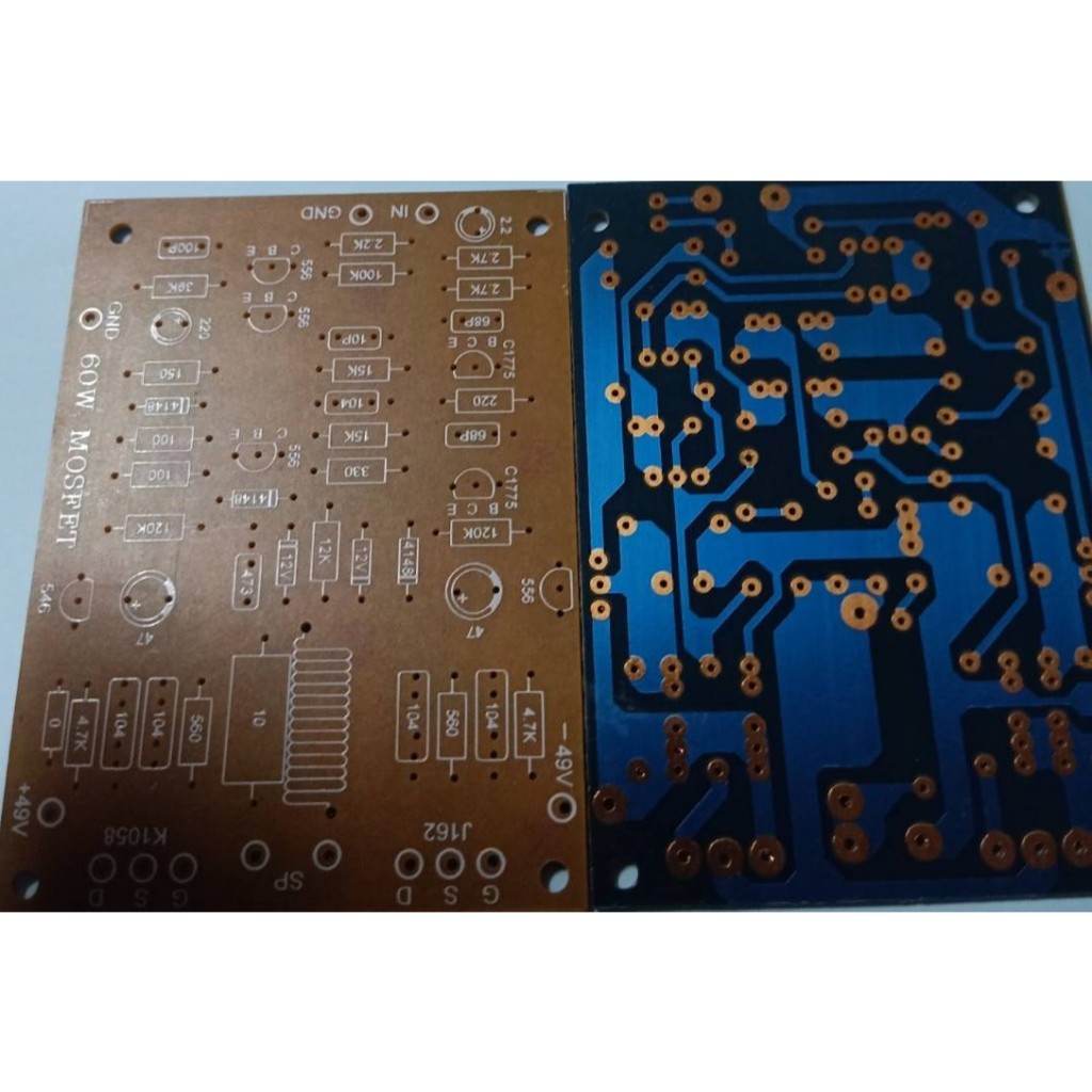 ปริ๊น (PCB)เพาเวอร์แอมป์ Mosfet 60 วัตต์ (60W MOSFET Amplifier)