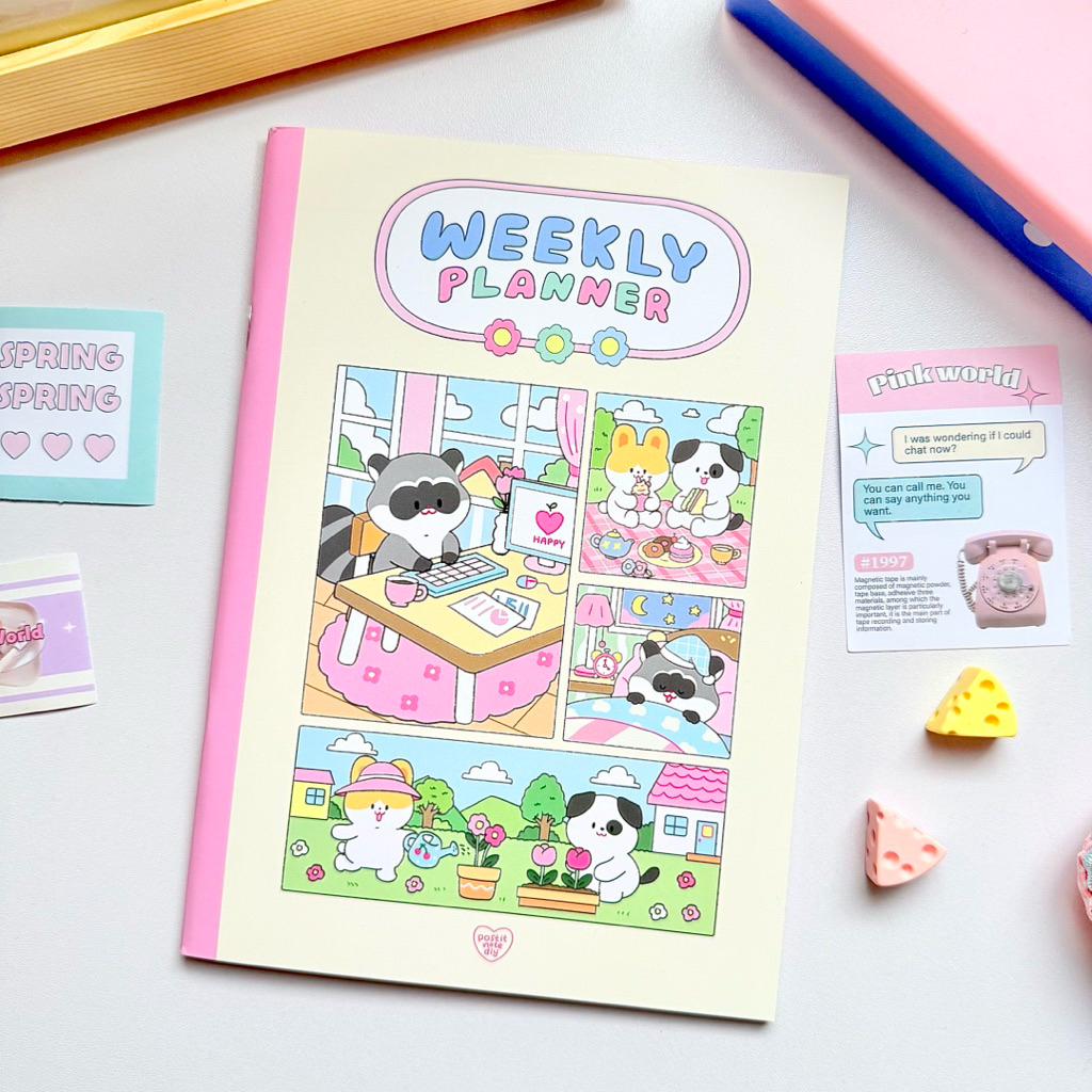 สมุด Weekly Monthly planner V.2 ไซส์ A5 พิมพ์สีทุกหน้า
