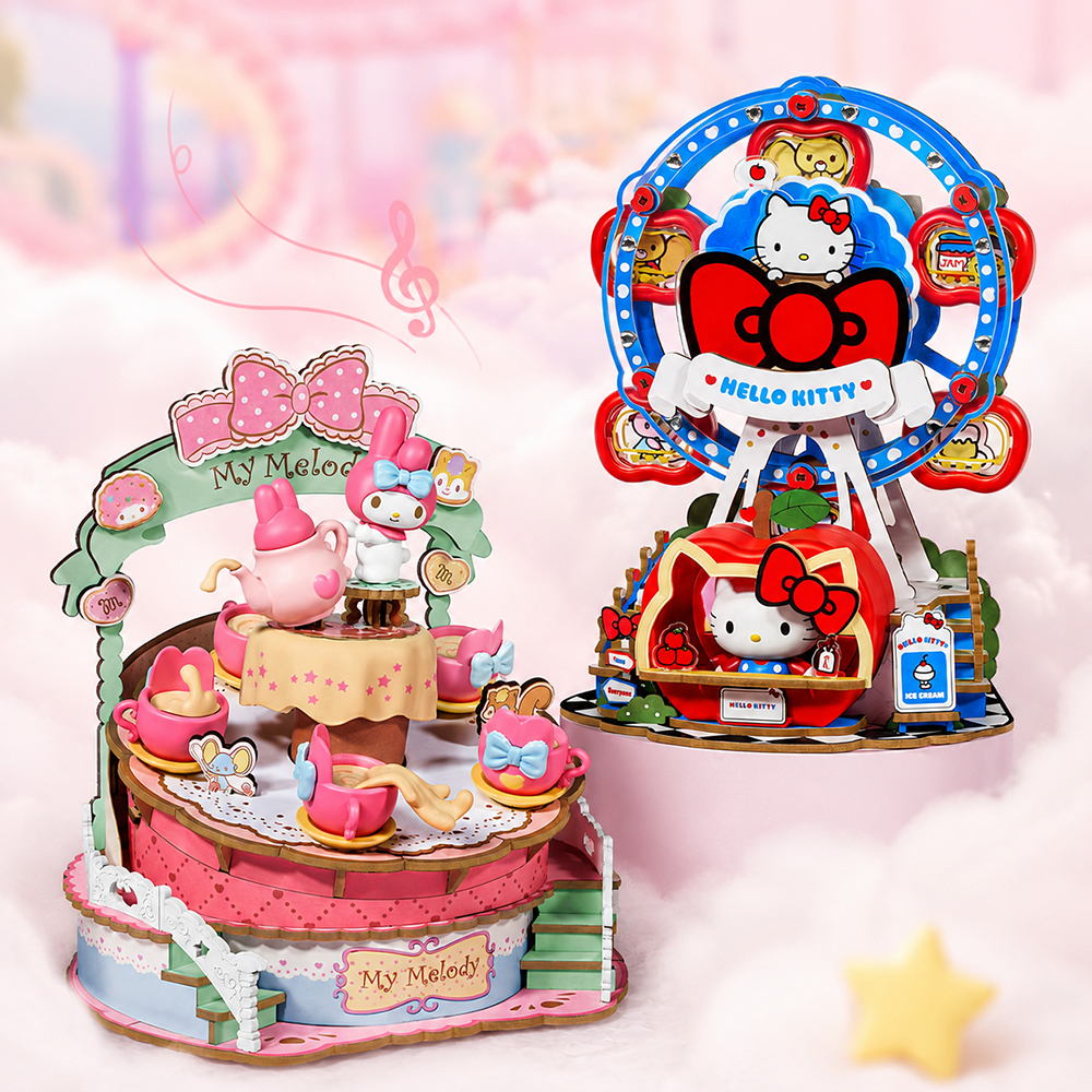 Rolife x Sanrio DIY Music Box (CN Ver.) โมเดลบ้าน ประกอบง่าย บ้านตุ๊กตา | ของแต่งบ้าน ของเล่นศิลปะ DIY