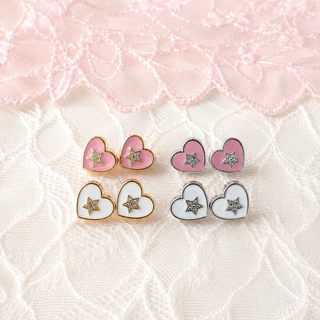 Socrush.bkk | DARLING STAR earrings | SE-109 | ต่างหู หัวใจ ดาว