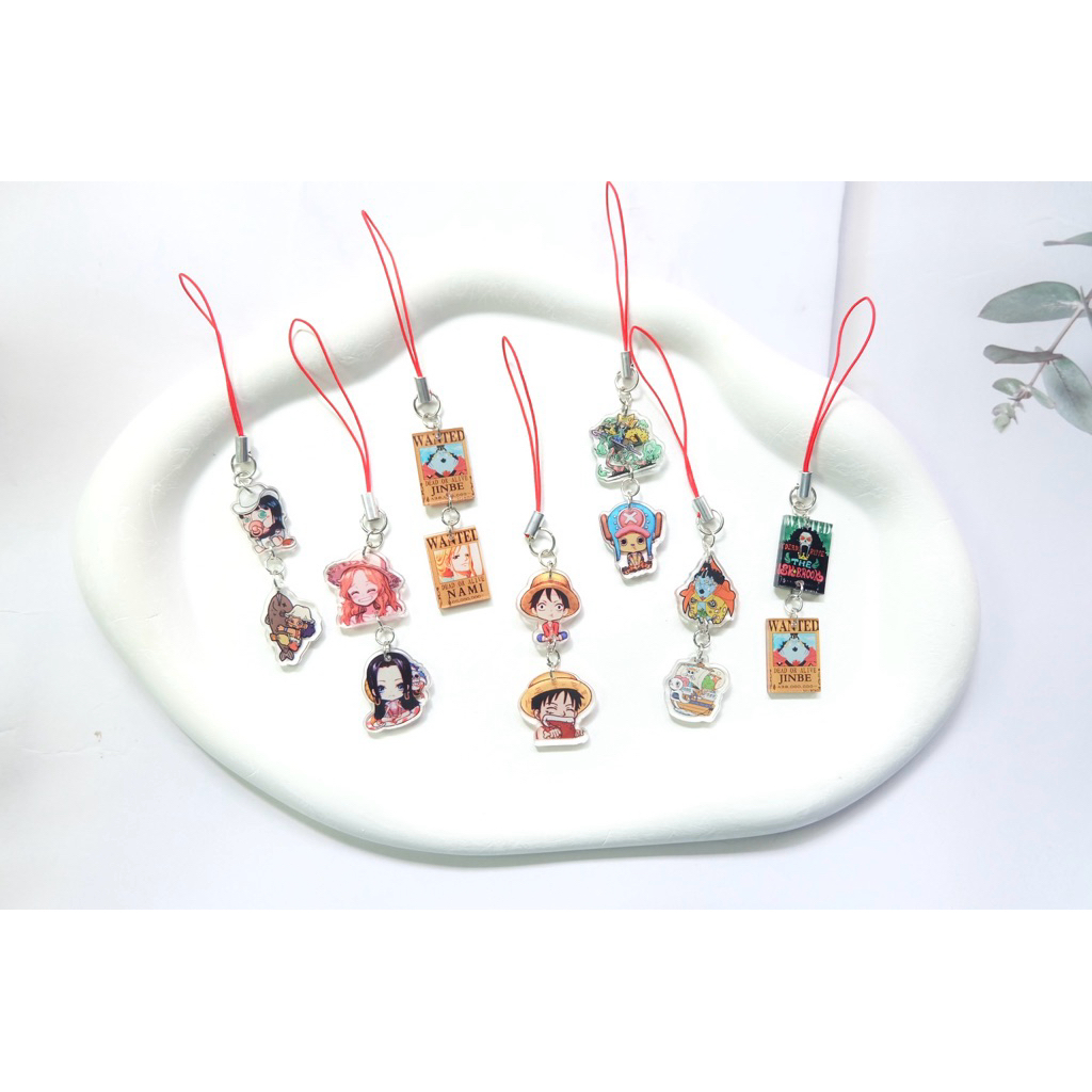 สายคล้องโทรศัพท์มือถือ วันพีช ไซส์S สินค้าพร้อมส่ง (ของฝาก ของแถม ของจีบลูกค้า )