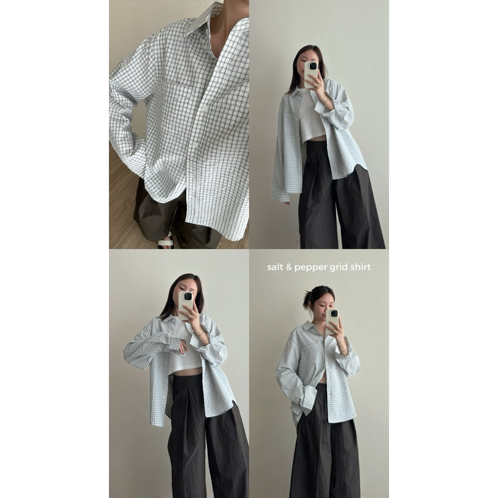 FADTHINGS : salt & pepper grid shirt 🧂🗯️
